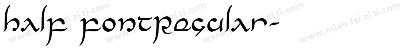 Half fontRegular字体转换